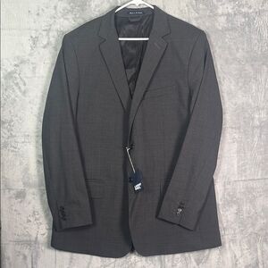 New Lands End Men’s Gray Wool Blend Medium Weight Blazer Size 44 Reg